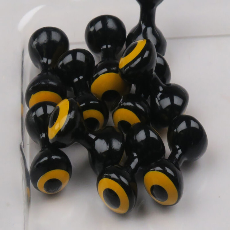 Black with Yellow & Black Pupil Small