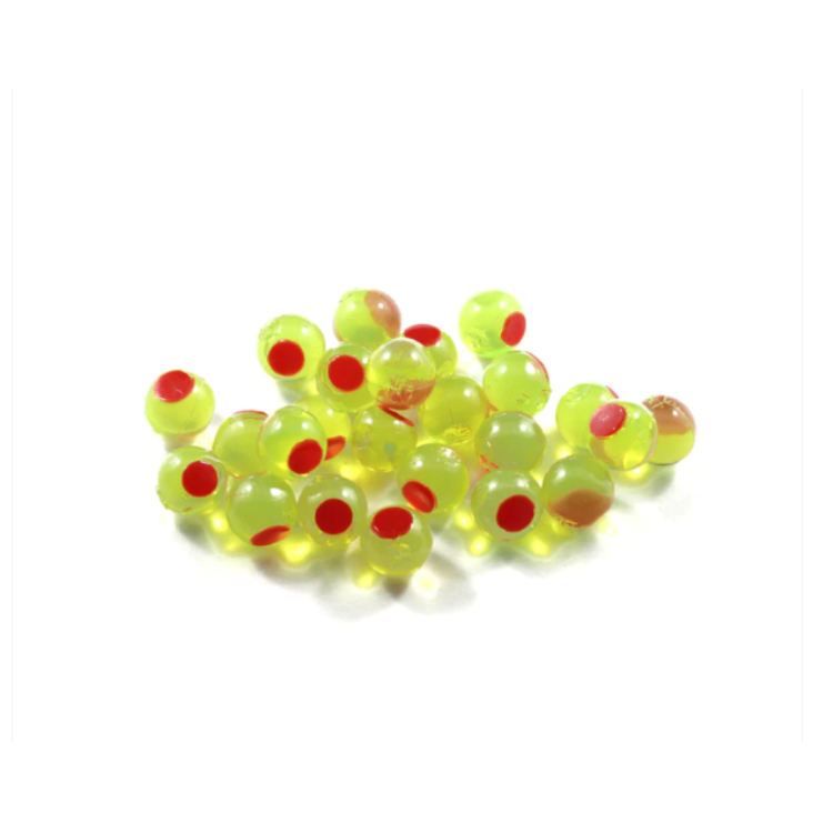 Chartreuse Red Dot 6mm