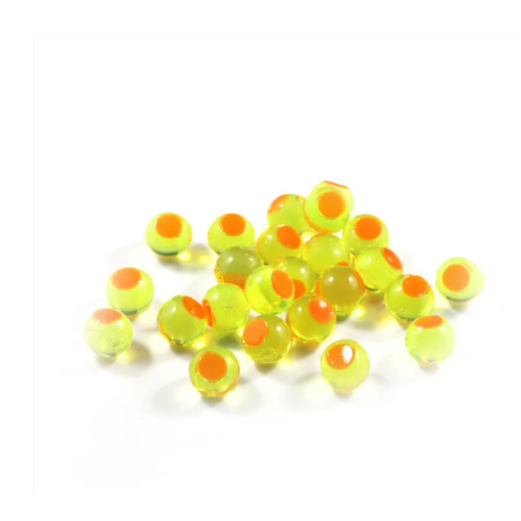 Lime Chartreuse Red Dot 6mm