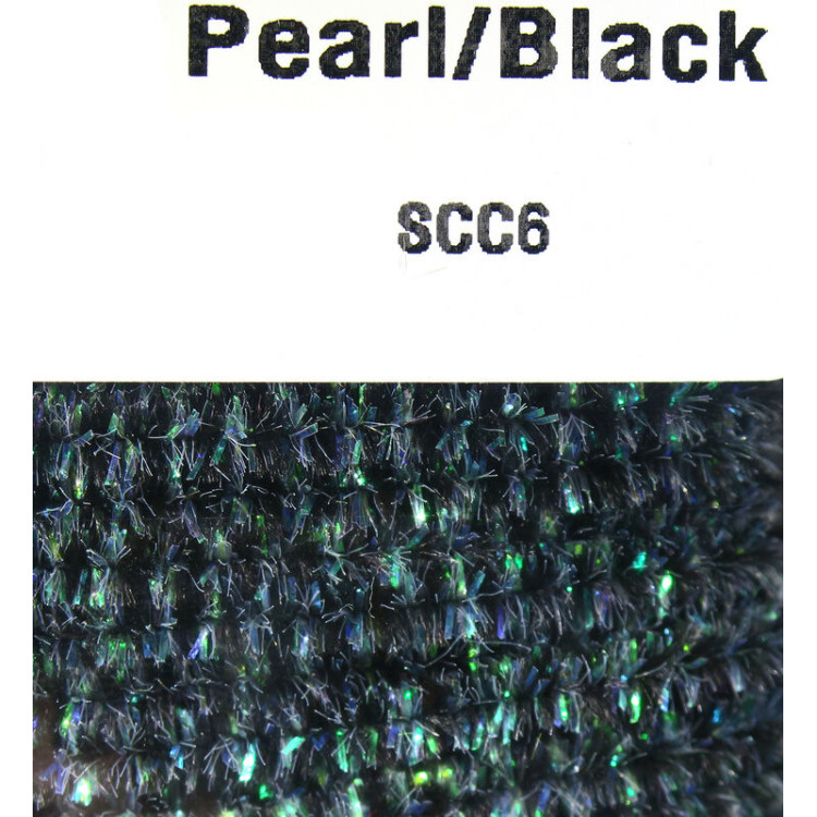 Speckled Chenille 6 Pearl/Black