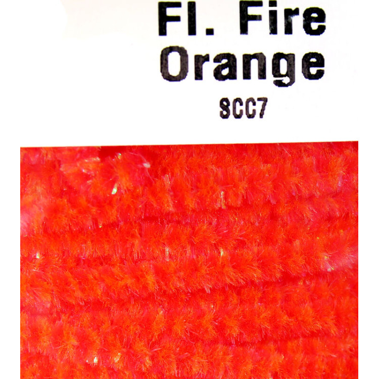 Speckled Chenille 7 Pearl/Fl. Fire Orange