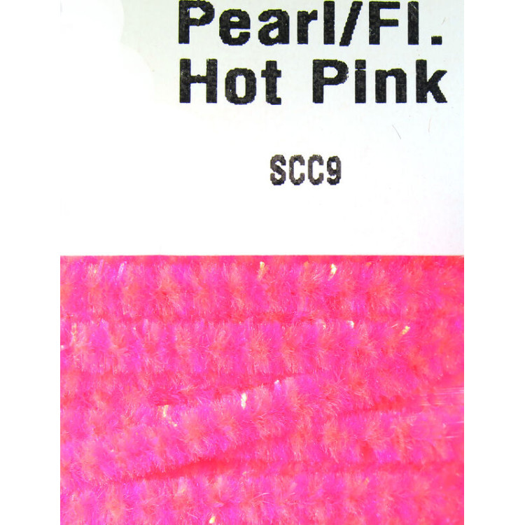 Speckled Chenille 9 Pearl/Fl Hot Pink