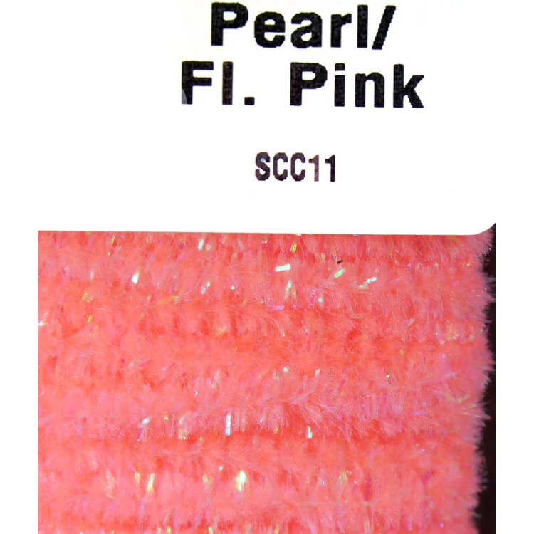 Speckled Chenille 11 Pearl/Fl Pink