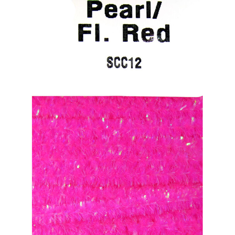 Speckled Chenille 12 Pearl/Fl Red