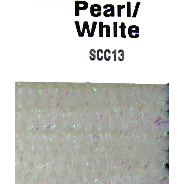 Speckled Chenille 13 Pearl/White