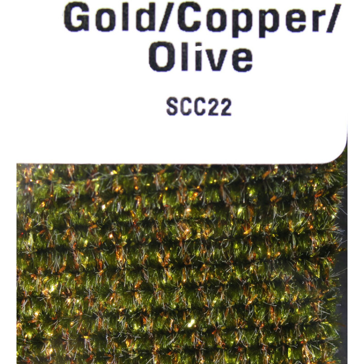 Speckled Chenille 22 Gold / Copper / Olive